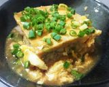 簡単‼挽き肉厚揚げサンドの玉子とじ煮作り方7写真