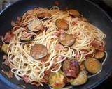 大葉が香る！茄子とベーコンのパスタ作り方7写真