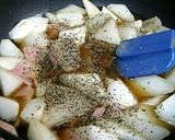 スパイシー！大根の黒胡椒煮（三つ葉添え）作り方4写真