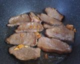 牛肉とアスパラとキクラゲのピリ辛炒め♪作り方5写真