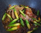 牛肉とアスパラとキクラゲのピリ辛炒め♪作り方9写真