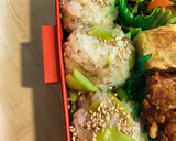 天豆のご飯とカレー風味の唐揚げ弁当♪作り方1写真