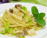 筍と春キャベツとしめじのパスタ作り方7写真
