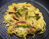 糖質オフ！お好み焼き風アスパラベーコン作り方4写真
