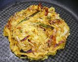 糖質オフ！お好み焼き風アスパラベーコン作り方5写真