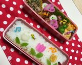 小学生遠足チューリップお花畑弁当作り方1写真