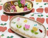 小学生遠足チューリップお花畑弁当作り方2写真
