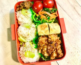 天豆のご飯とカレー風味の唐揚げ弁当♪作り方5写真