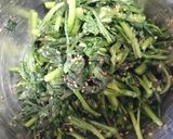 レンジで簡単♪菊菜（春菊）のごま和え作り方3写真