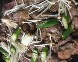 牛ロース肉とオクラとえのきの炒め物作り方6写真