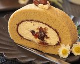 チョコ・パリっのカフェモカロールケーキ作り方36写真