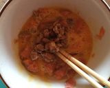 納豆と鮭の砂糖醤油煮のオムレツ作り方2写真