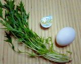 水菜のスクランブルエッグ作り方1写真