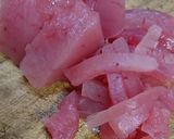 お安いマグロのユッケ♪作り方2写真