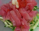 お安いマグロのユッケ♪作り方3写真