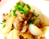 旬の新玉ねぎと豚肉のピリ辛生姜甘みそ炒め作り方8写真