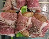 椎茸とピーマンの豚肉串焼き作り方2写真