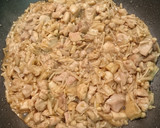 鶏もも肉とえのき茸炒め煮・ご飯添えて作り方4写真