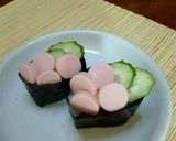 魚肉ソーセージの軍艦巻き作り方4写真