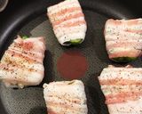 豚肉で巻いたピーマンのチーズ詰め。作り方4写真