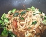 カレーと春キャベツ入り醤油焼きうどん作り方5写真