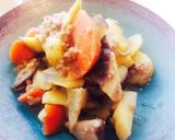 挽肉と野菜をお出汁で煮る♡甘めの煮物。作り方4写真