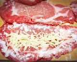 生姜焼き用肉で♡チーズinとんかつ♬作り方2写真