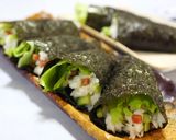 スパムとキュウリの手巻き寿司作り方10写真