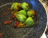 ズッキーニ花のソテー 生ハム添え作り方1写真