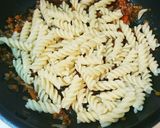 冷凍ひき肉炒めでお弁当パスタ作り方4写真