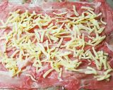 豚こま肉でチーズミルフィーユ作り方2写真