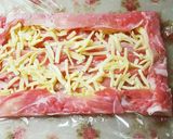 豚こま肉でチーズミルフィーユ作り方3写真
