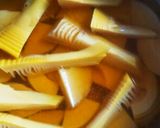 鶏だんごとたけのこの煮物作り方4写真