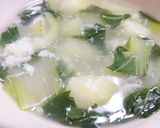 青梗菜とズワイ蟹缶の簡単スープ♪作り方4写真