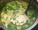 ごま油香る。ニラと豆腐のお味噌汁。作り方6写真