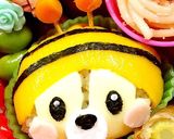 ツムツム チップとデールみつばちキャラ弁作り方1写真