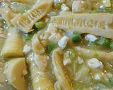 古参筍とエンドウ豆の和風麻婆豆腐作り方8写真