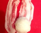 簡単に！豚バラで肉巻きおにぎり☆作り方3写真