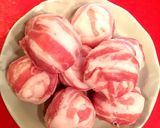 簡単に！豚バラで肉巻きおにぎり☆作り方4写真