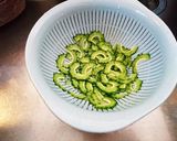 簡単ゴーヤとトマトの冷製パスタ作り方1写真