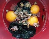 青海苔とアンチョビの丸い卵焼き作り方1写真