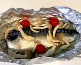 塩鯖のアクアパッツァ風ホイル焼き作り方3写真