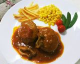 煮込みハンバーグのトマトソースのレシピ作り方2写真