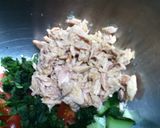 大葉と夏野菜とツナの冷製パスタ作り方1写真