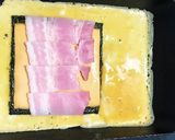 お弁当に☆ベーコンのりチーズ卵焼き作り方3写真