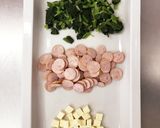 ほうれん草とチーズのオムレツサンド作り方2写真