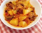 野菜ジュースで簡単！豚じゃが煮込み作り方5写真