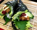 鰯フライの梅マヨ手巻寿司!!作り方6写真