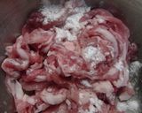 ニラと豚肉、豆板醤炒め。作り方2写真