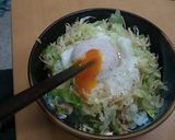 春キャベツの親子巣ごもり丼作り方5写真
